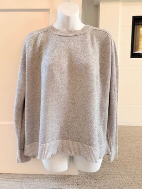 EILEEN FISHER Beautiful Soft Gray Cozy Crewneck Sweater Sz S NEW $348!!